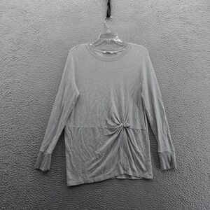Athleta Twist Front Long Sleeve Top Medium Gray Womens Modal‎ Stretch Casual